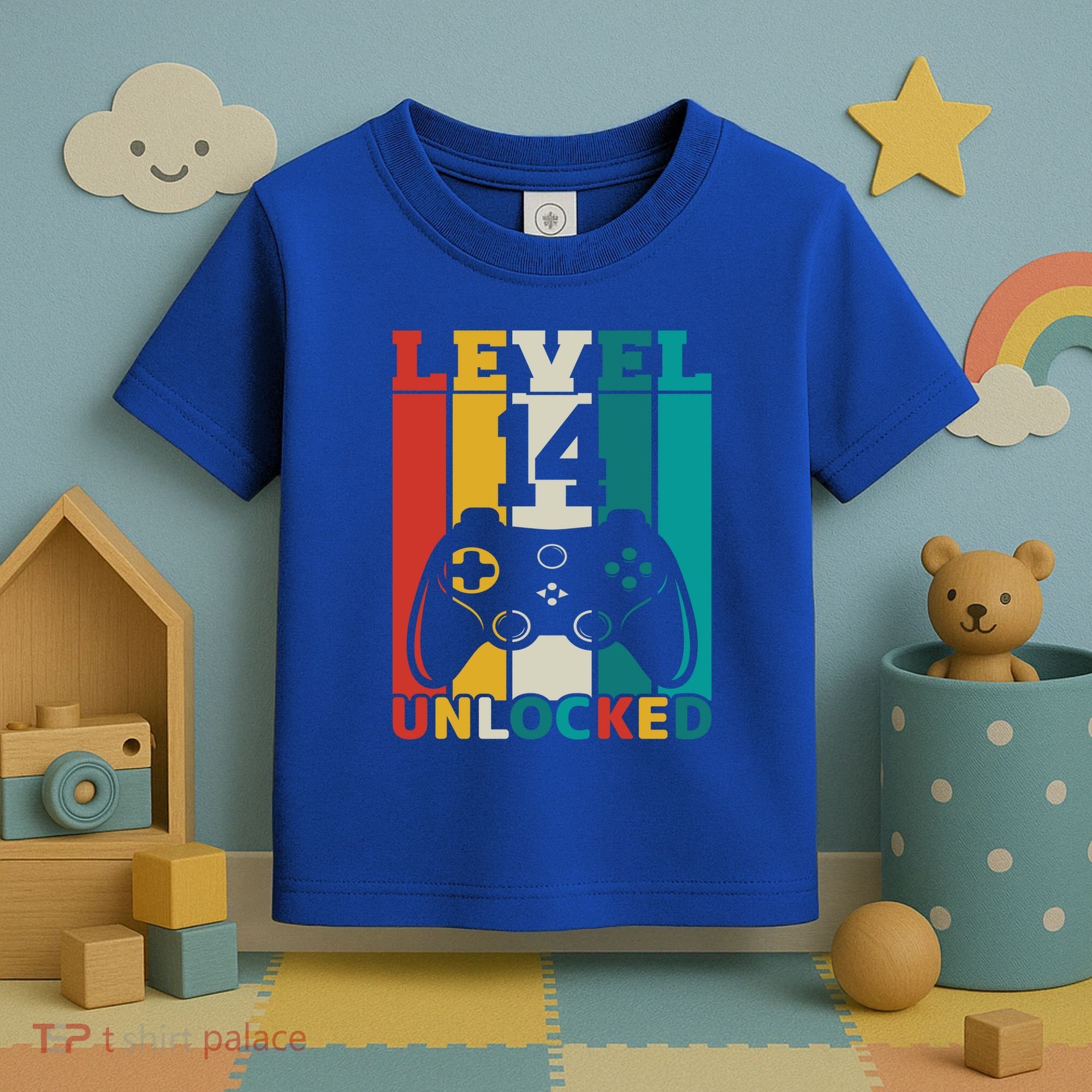 Level 14 Unlocked Video Game 14th Birthday Gamer Gift Toddler T-Shirt