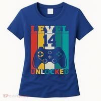Level 14 Unlocked Video Game 14th Birthday Gamer Gift Women's T-Shirt thumb 0