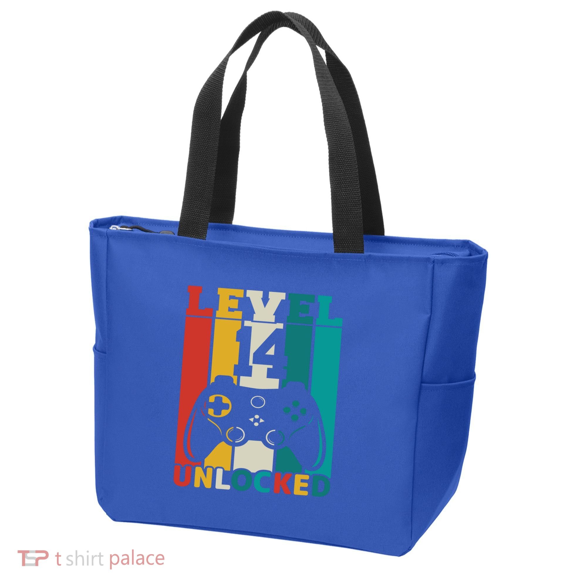 Level 14 Unlocked Video Game 14th Birthday Gamer Gift Tote Bag