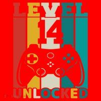 Level 14 Unlocked Video Game 14th Birthday Gamer Gift Santa Hat thumb 1