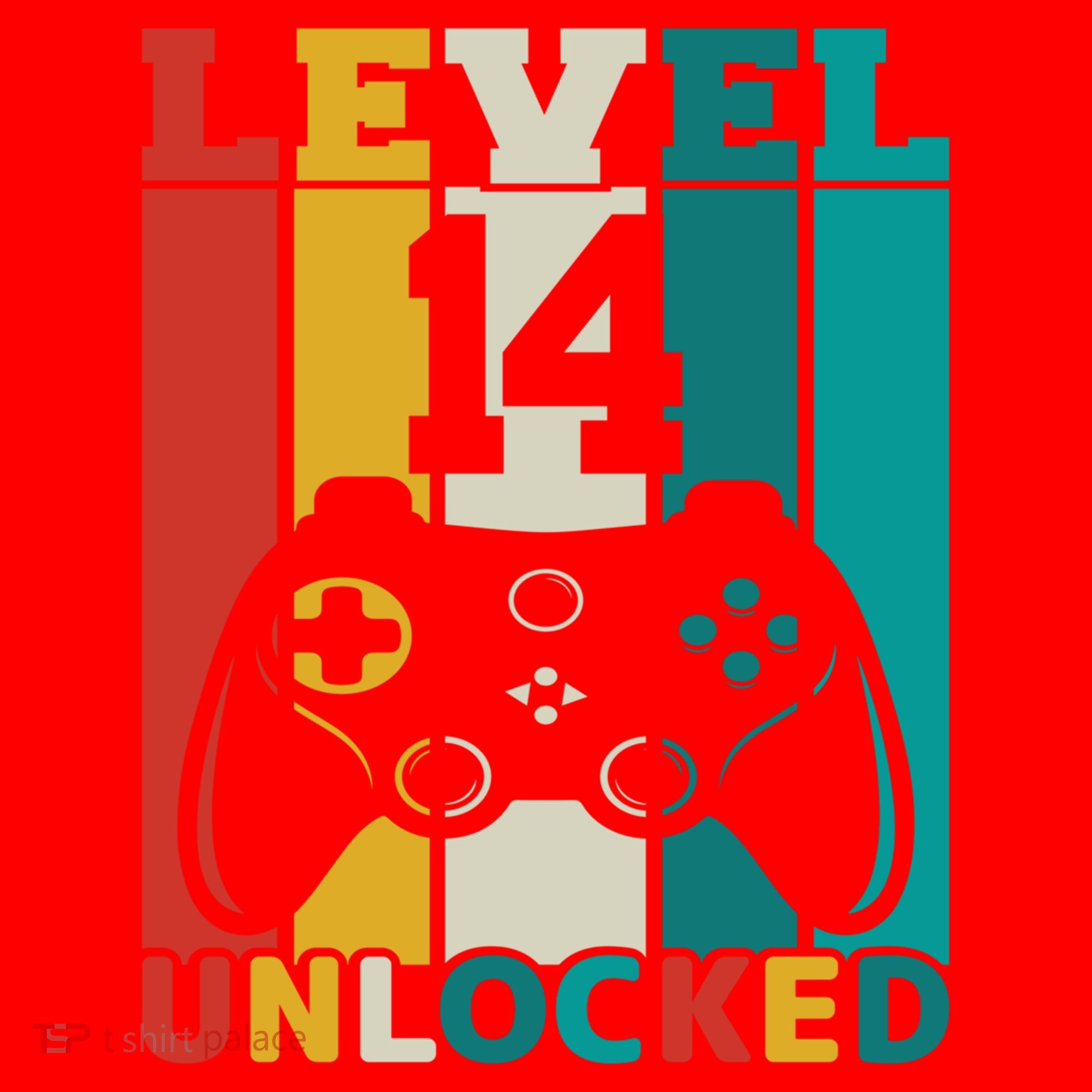 Level 14 Unlocked Video Game 14th Birthday Gamer Gift Santa Hat