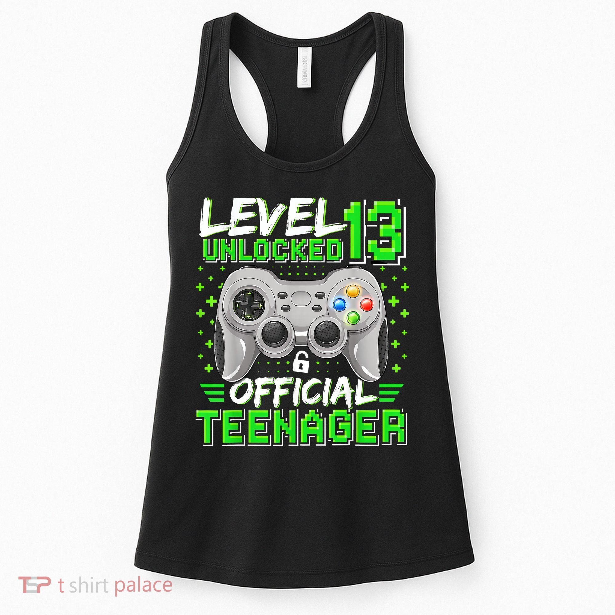 Level 13 Unlocked Teenager 13th Birthday Gamer Women's Tank Top