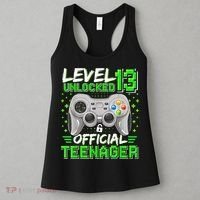 Level 13 Unlocked Teenager 13th Birthday Gamer Women's Tank Top thumb 3