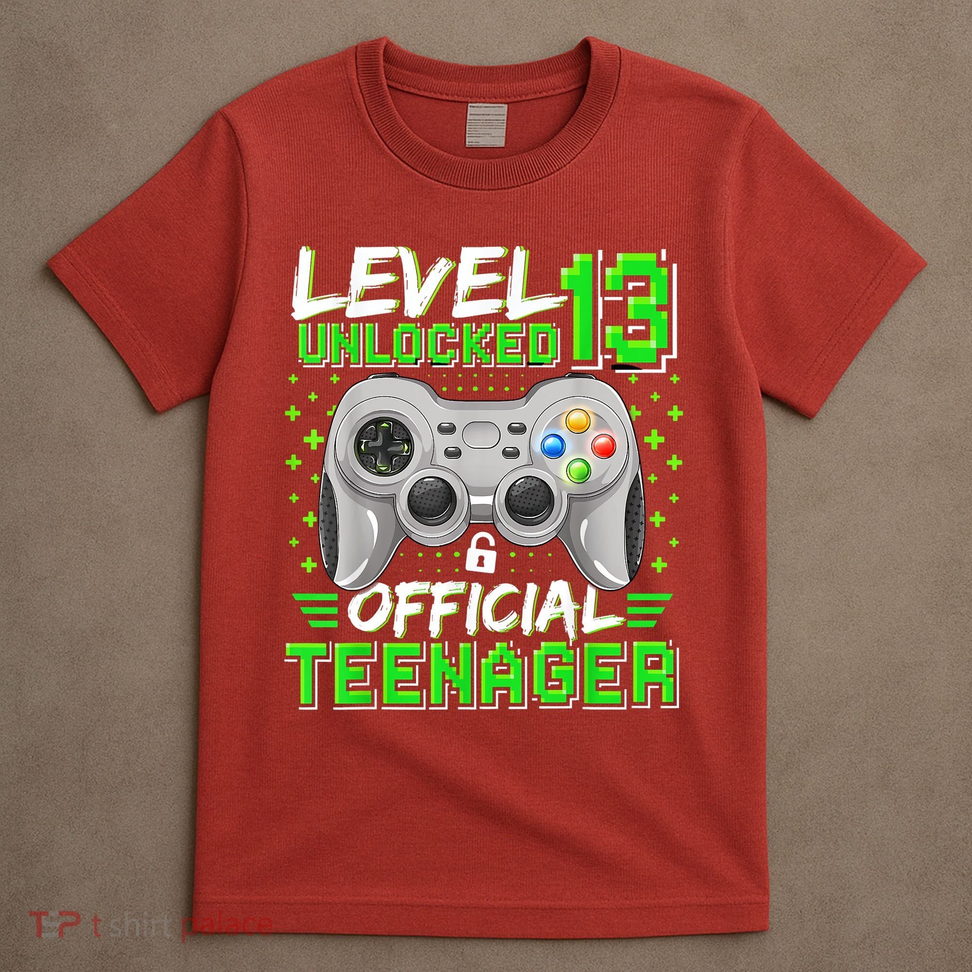Level 13 Unlocked Teenager 13th Birthday Gamer T-Shirt