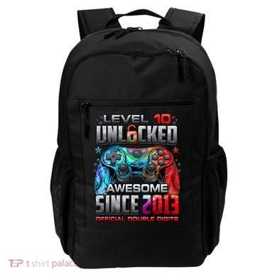 Level 10 Unlocked Awesome Since 2013 10th Birthday Gaming Backpack