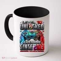 Level 10 Unlocked Awesome Since 2013 10th Birthday Gaming Coffee Mug thumb 0