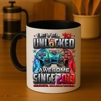Level 10 Unlocked Awesome Since 2013 10th Birthday Gaming Coffee Mug thumb 4
