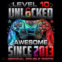 Level 10 Unlocked Awesome Since 2013 10th Birthday Gaming Coffee Mug thumb 5