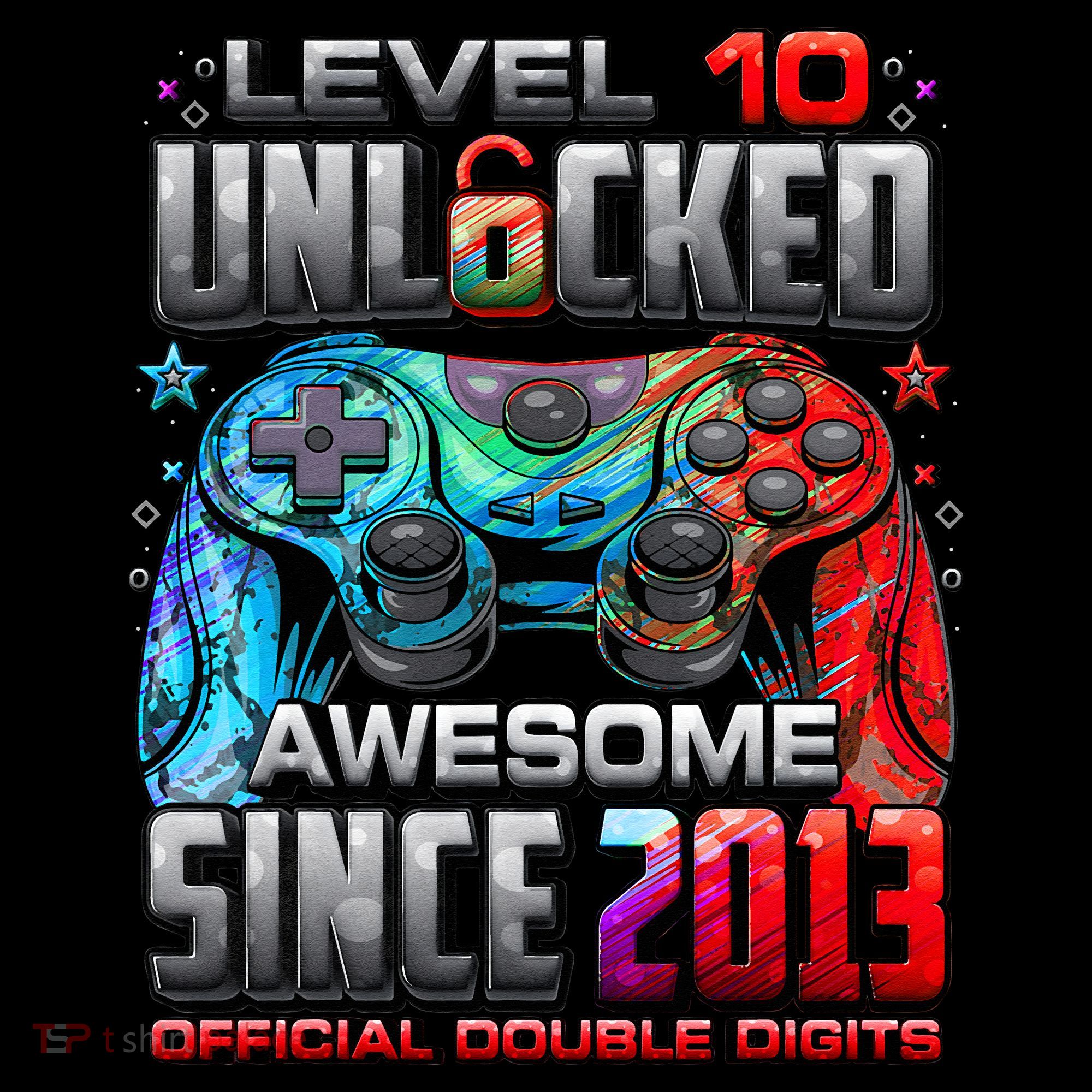 Level 10 Unlocked Awesome Since 2013 10th Birthday Gaming Coffee Mug