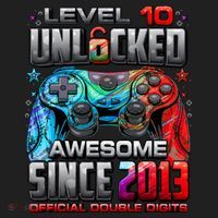 Level 10 Unlocked Awesome Since 2013 10th Birthday Gaming Tumbler thumb 3
