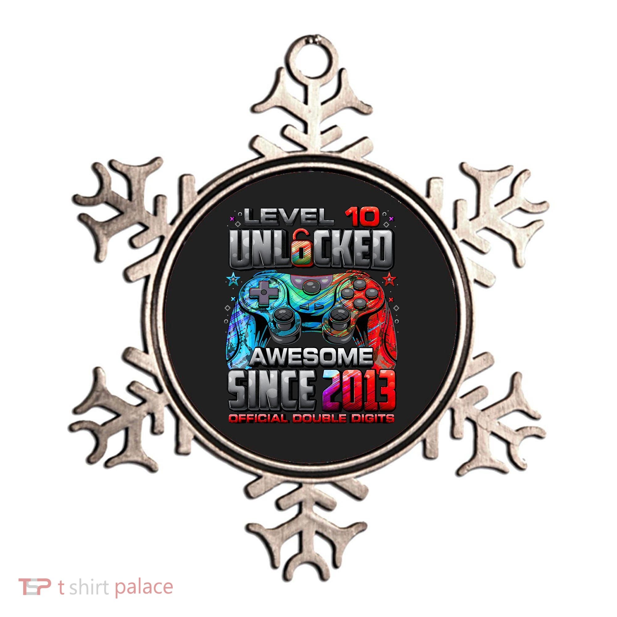 Level 10 Unlocked Awesome Since 2013 10th Birthday Gaming Ornament