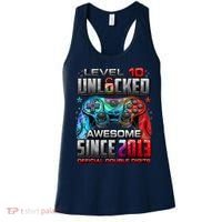 Level 10 Unlocked Awesome Since 2013 10th Birthday Gaming Women's Tank Top thumb 0