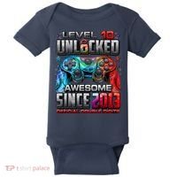 Level 10 Unlocked Awesome Since 2013 10th Birthday Gaming Baby Bodysuit thumb 0