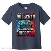 Level 10 Unlocked Awesome Since 2013 10th Birthday Gaming Toddler T-Shirt thumb 0