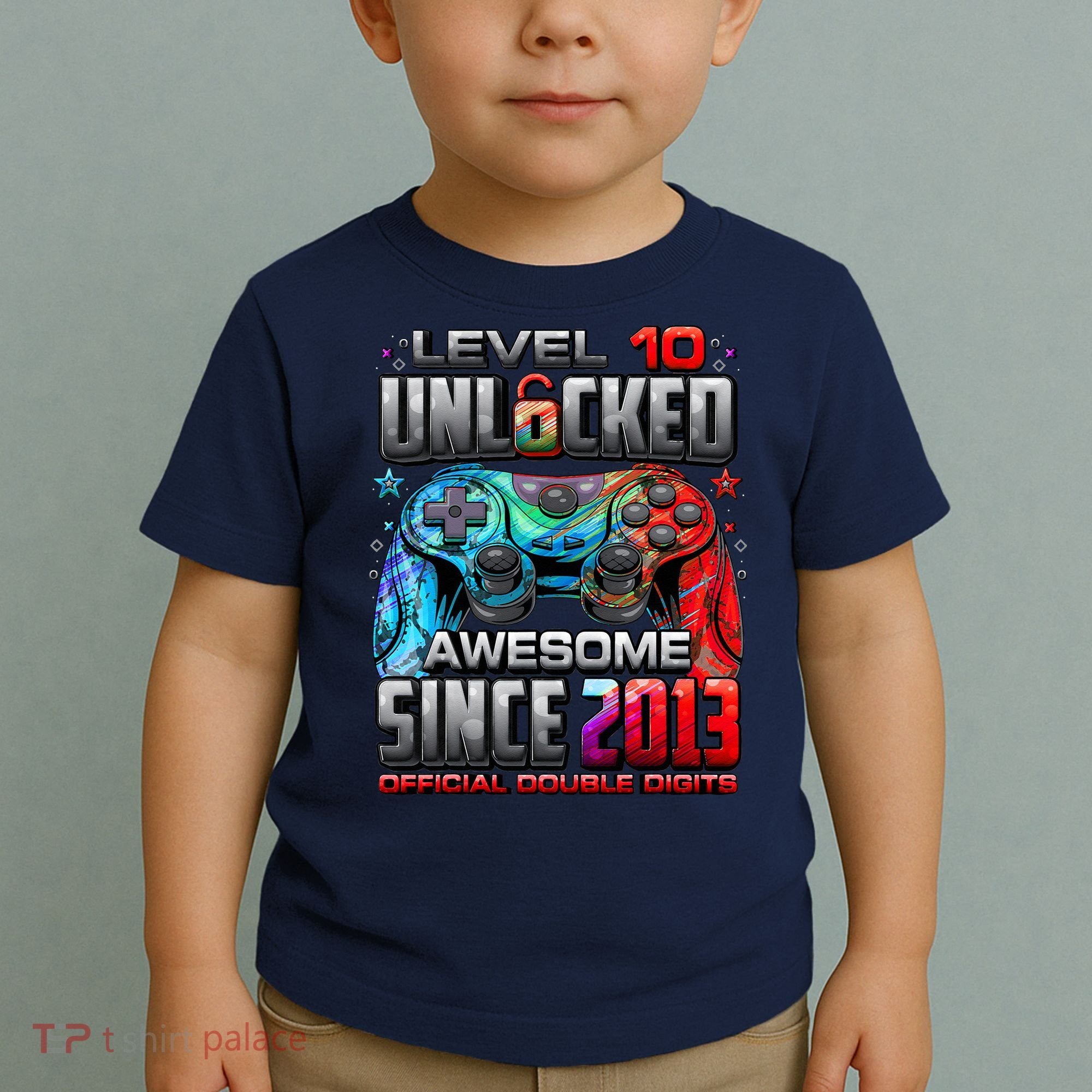 Level 10 Unlocked Awesome Since 2013 10th Birthday Gaming Toddler T-Shirt