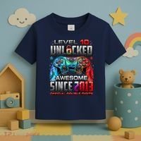 Level 10 Unlocked Awesome Since 2013 10th Birthday Gaming Toddler T-Shirt thumb 3