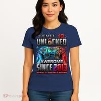 Level 10 Unlocked Awesome Since 2013 10th Birthday Gaming Women's T-Shirt thumb 4