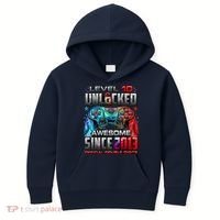 Level 10 Unlocked Awesome Since 2013 10th Birthday Gaming Kids Hoodie thumb 0