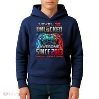 Level 10 Unlocked Awesome Since 2013 10th Birthday Gaming Kids Hoodie thumb 4