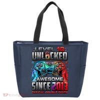 Level 10 Unlocked Awesome Since 2013 10th Birthday Gaming Tote Bag thumb 0