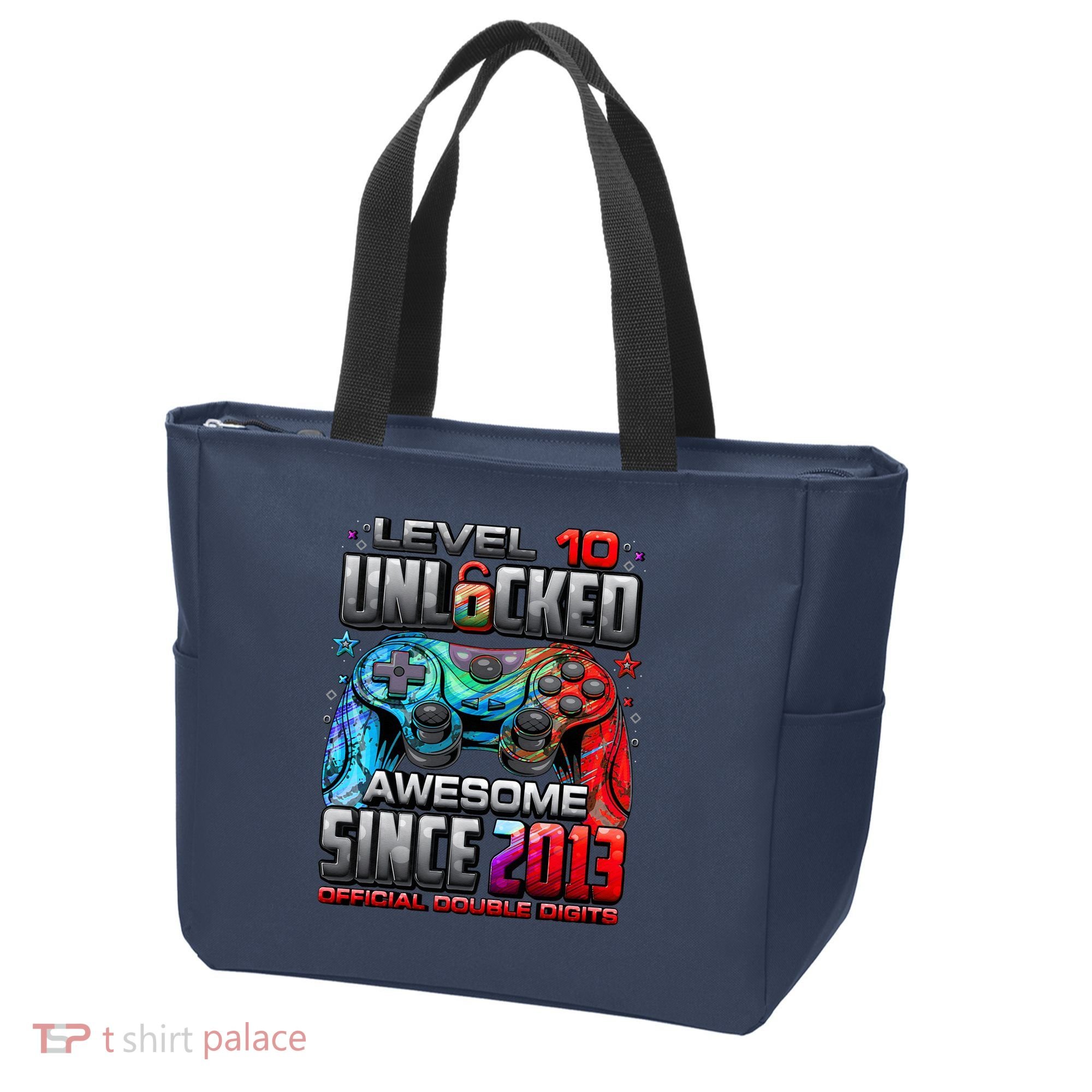 Level 10 Unlocked Awesome Since 2013 10th Birthday Gaming Tote Bag