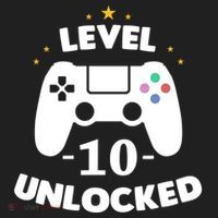 Level 10 Unlocked Video Games 10th Birthday Party Gift Idea Gift Beanie thumb 2