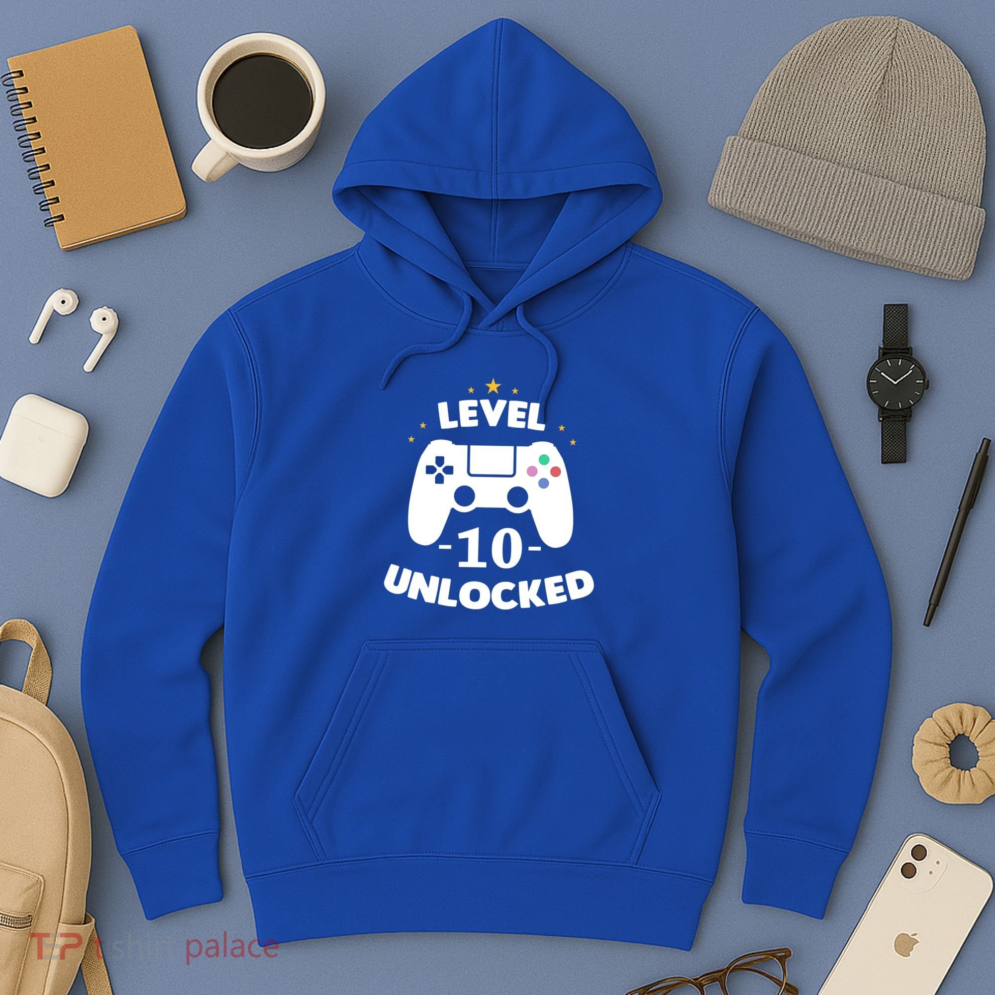 Level 10 Unlocked Video Games 10th Birthday Party Gift Idea Gift Hoodie