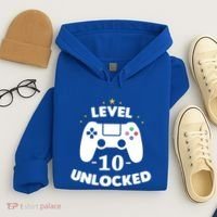 Level 10 Unlocked Video Games 10th Birthday Party Gift Idea Gift Hoodie thumb 4