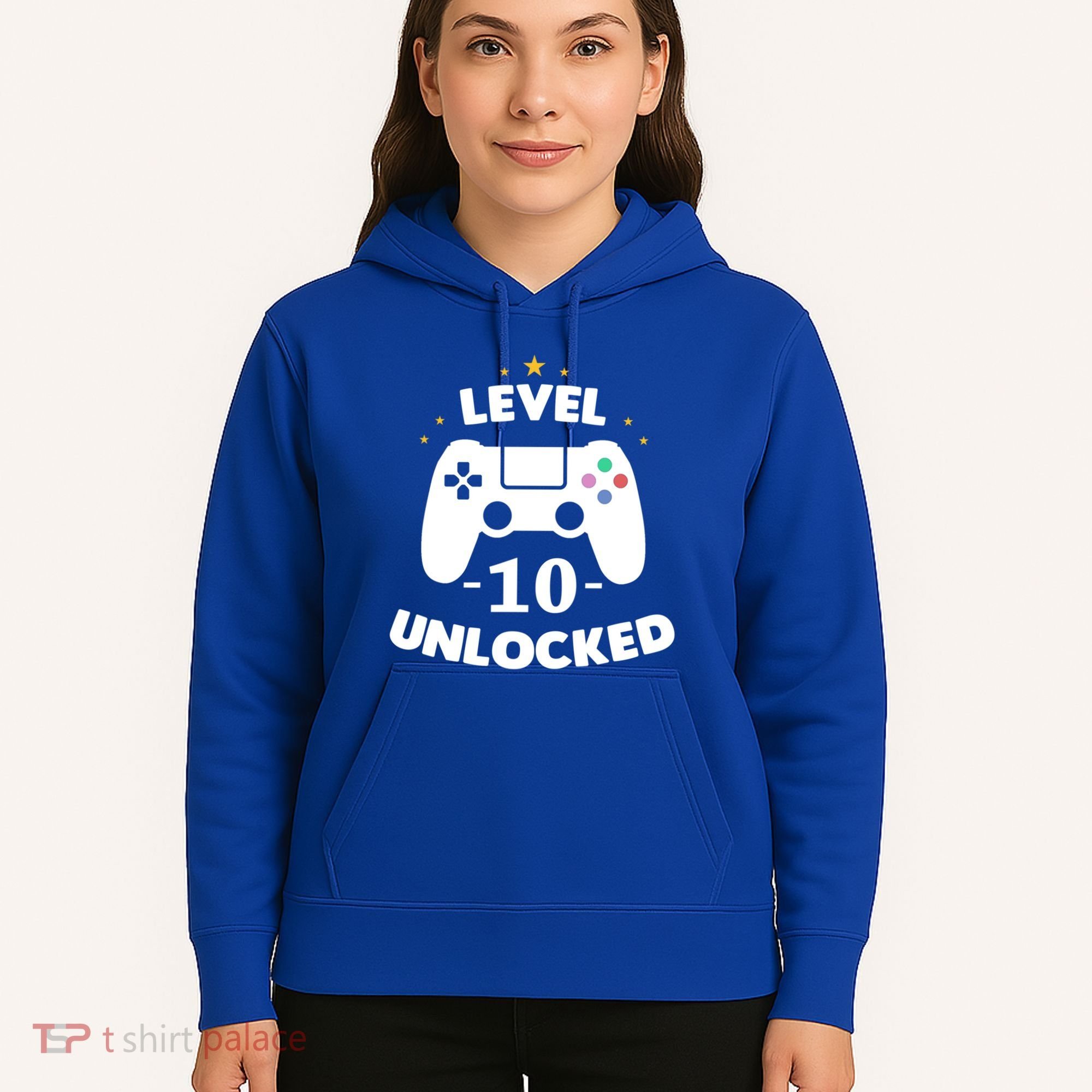 Level 10 Unlocked Video Games 10th Birthday Party Gift Idea Gift Hoodie
