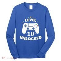 Level 10 Unlocked Video Games 10th Birthday Party Gift Idea Gift Long Sleeve Shirt thumb 0
