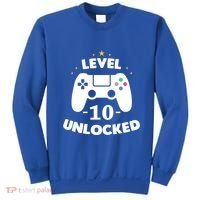 Level 10 Unlocked Video Games 10th Birthday Party Gift Idea Gift Sweatshirt thumb 0