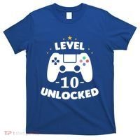 Level 10 Unlocked Video Games 10th Birthday Party Gift Idea Gift T-Shirt thumb 0