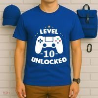 Level 10 Unlocked Video Games 10th Birthday Party Gift Idea Gift T-Shirt thumb 6