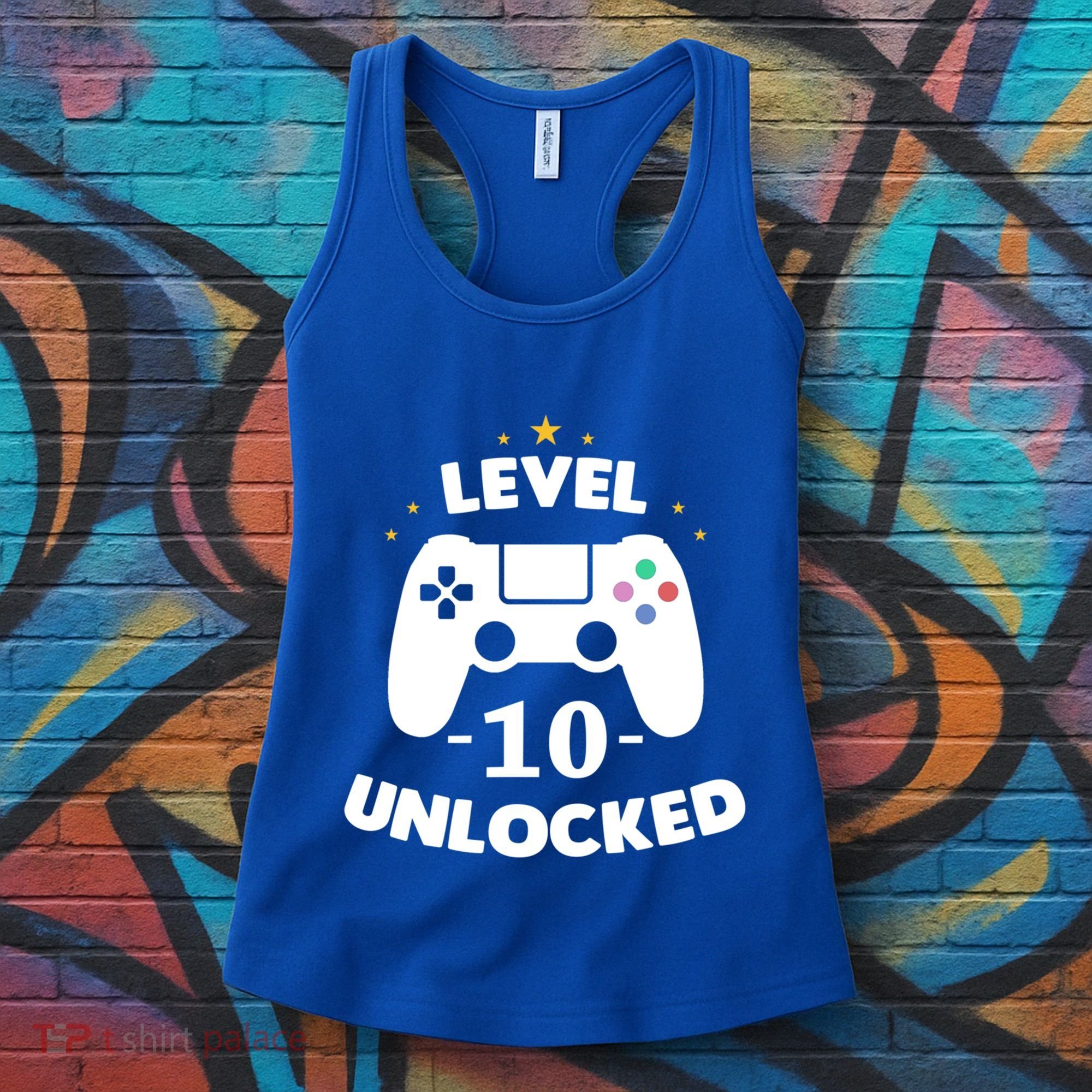 Level 10 Unlocked Video Games 10th Birthday Party Gift Idea Gift Women's Tank Top
