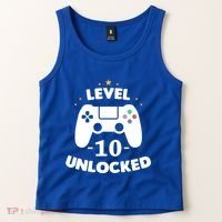 Level 10 Unlocked Video Games 10th Birthday Party Gift Idea Gift Tank Top thumb 2
