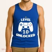 Level 10 Unlocked Video Games 10th Birthday Party Gift Idea Gift Tank Top thumb 3