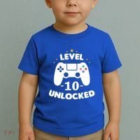 Level 10 Unlocked Video Games 10th Birthday Party Gift Idea Gift Toddler T-Shirt thumb 2