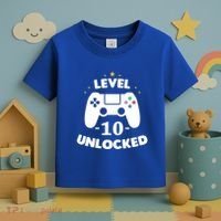 Level 10 Unlocked Video Games 10th Birthday Party Gift Idea Gift Toddler T-Shirt thumb 3