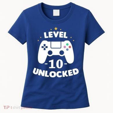 Level 10 Unlocked Video Games 10th Birthday Party Gift Idea Gift Women's T-Shirt