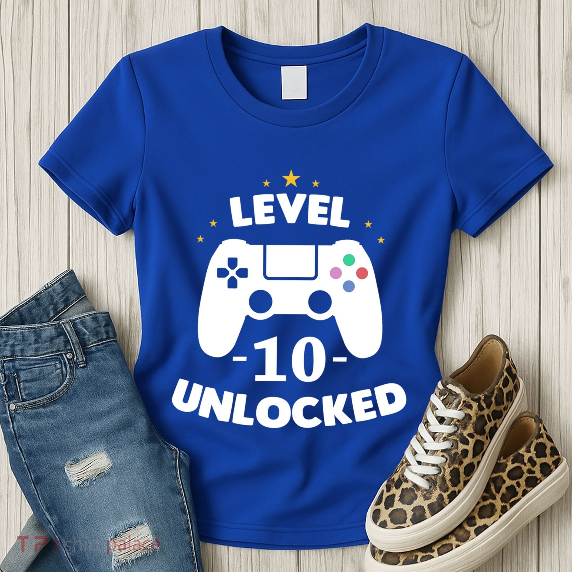 Level 10 Unlocked Video Games 10th Birthday Party Gift Idea Gift Women's T-Shirt