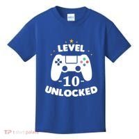 Level 10 Unlocked Video Games 10th Birthday Party Gift Idea Gift Kids T-Shirt thumb 0