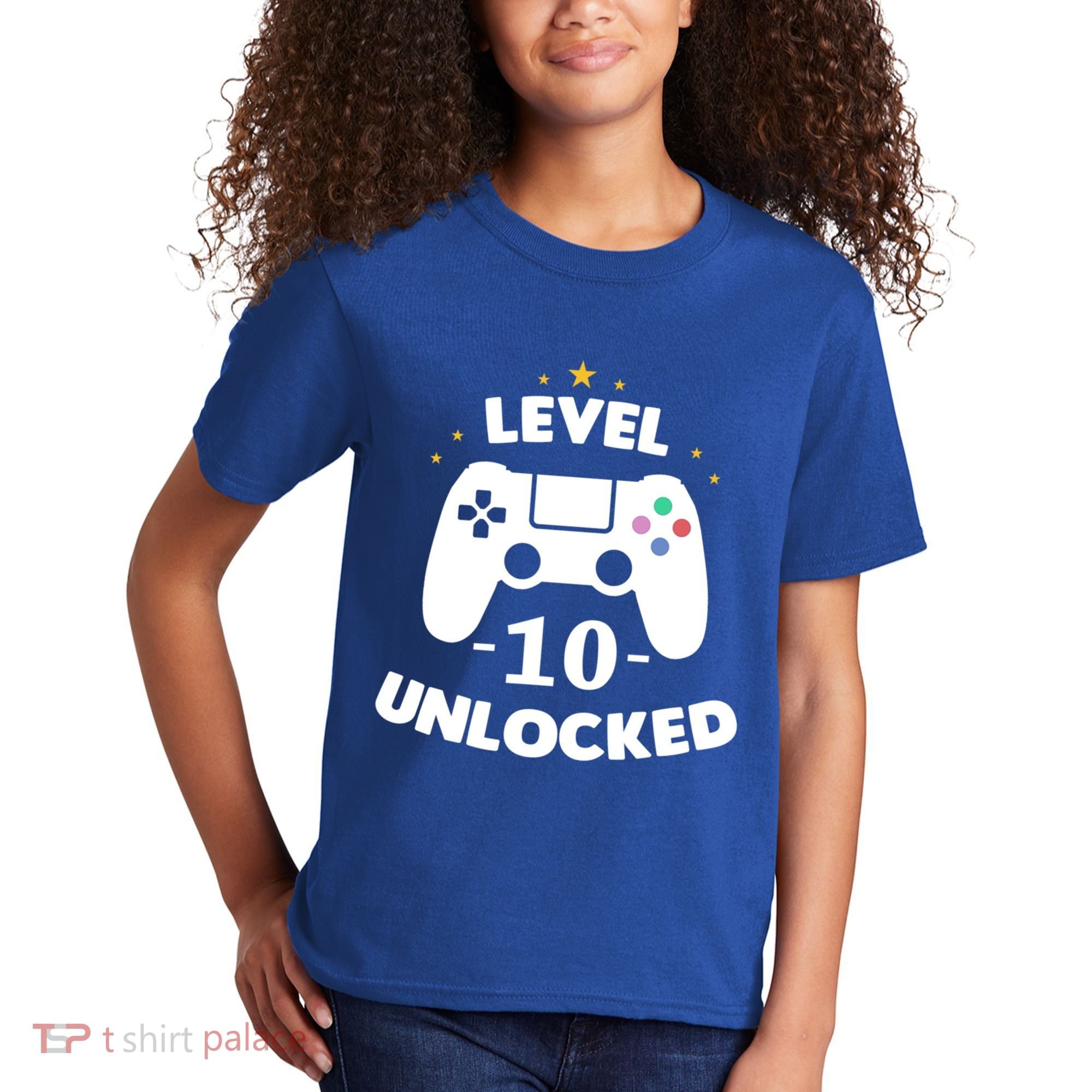 Level 10 Unlocked Video Games 10th Birthday Party Gift Idea Gift Kids T-Shirt