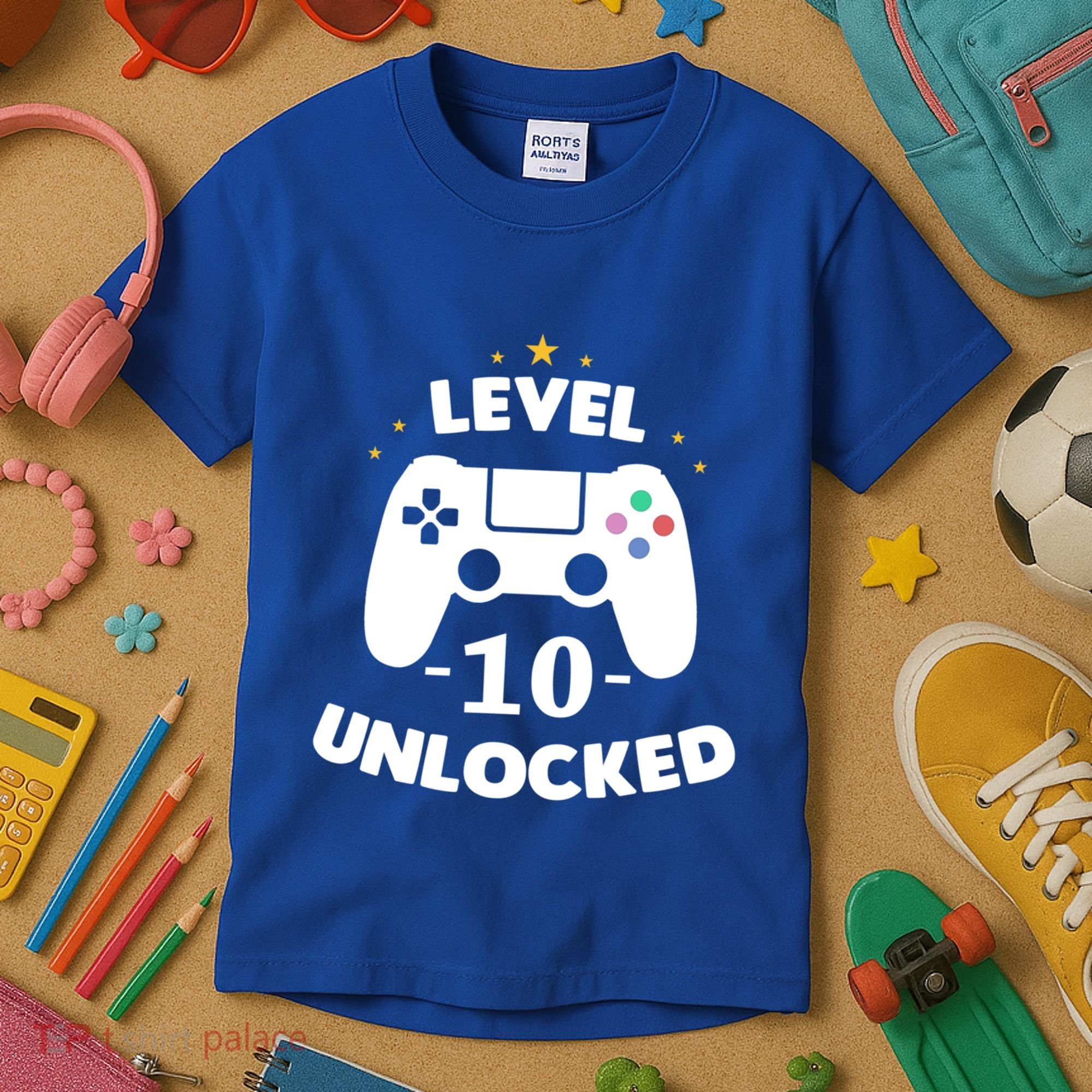 Level 10 Unlocked Video Games 10th Birthday Party Gift Idea Gift Kids T-Shirt