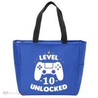 Level 10 Unlocked Video Games 10th Birthday Party Gift Idea Gift Tote Bag thumb 0