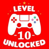 Level 10 Unlocked Video Games 10th Birthday Party Gift Idea Gift Santa Hat thumb 1