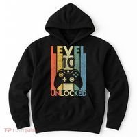 Level 10 Unlocked Shirt Funny Video Gamer 10th Birthday Gift Hoodie thumb 0
