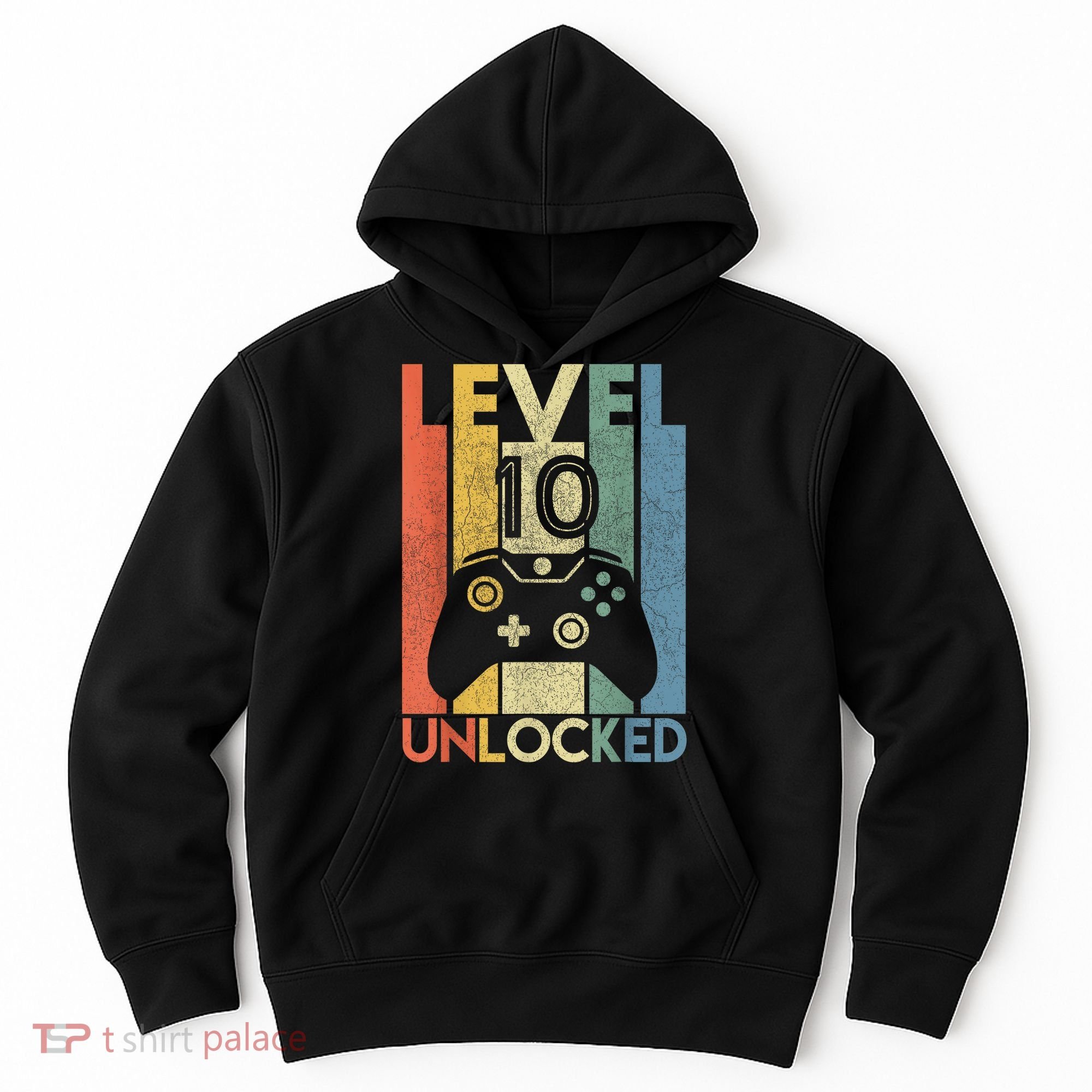Level 10 Unlocked Shirt Funny Video Gamer 10th Birthday Gift Hoodie