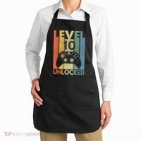 Level 10 Unlocked Shirt Funny Video Gamer 10th Birthday Gift Apron thumb 2