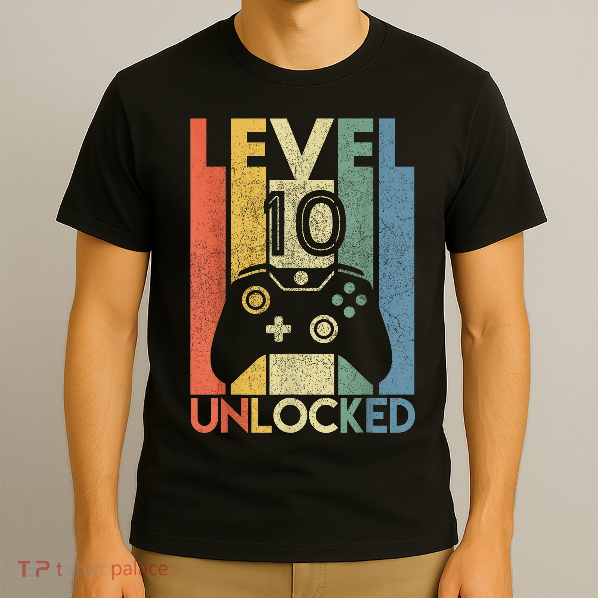 Level 10 Unlocked Shirt Funny Video Gamer 10th Birthday Gift T-Shirt