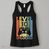 Level 10 Unlocked Shirt Funny Video Gamer 10th Birthday Gift Women's Tank Top thumb 3